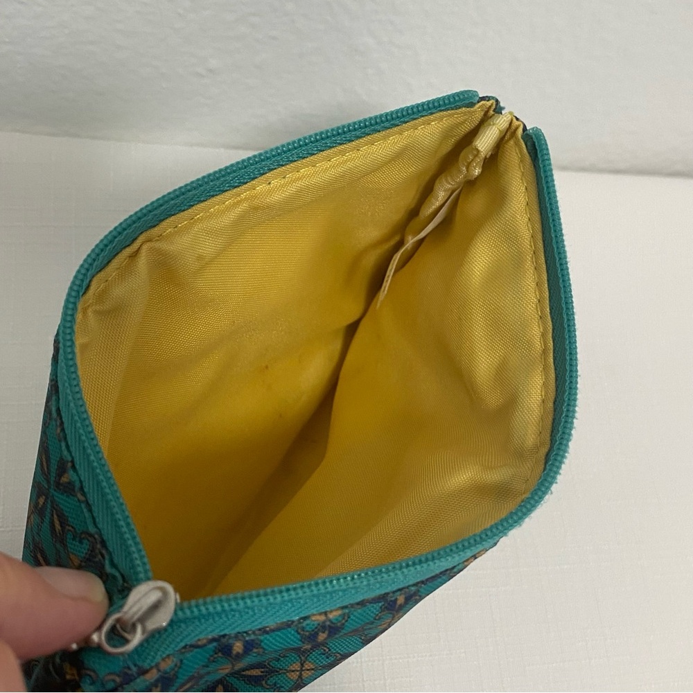 Baggallini Large Teal Geometric Pattern Crossbody Shoulder Bag & Wristlet - EC - Picture 11 of 14